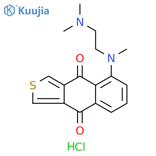 Naphtho[2,3-c]thiophene-4,9-dione, 5-[[2-(dimethylamino)ethyl]methylamino]-, hydrochloride (1:1) structure