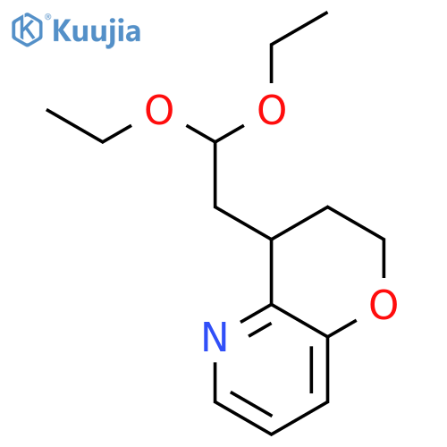 2H-Pyrano[3,2-b]pyridine, 4-(2,2-diethoxyethyl)-3,4-dihydro- structure
