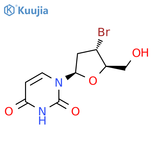 Uridine, 3'-bromo-2',3'-dideoxy- structure