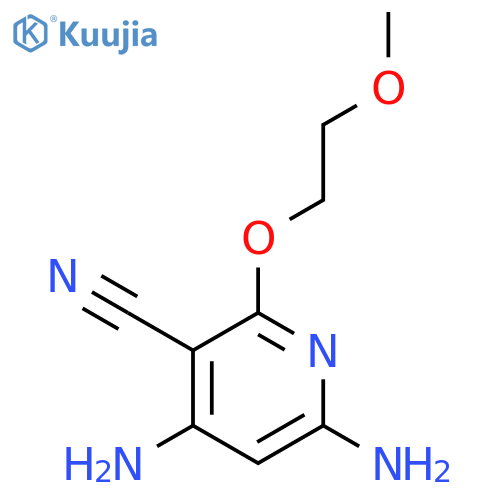 3-Pyridinecarbonitrile, 4,6-diamino-2-(2-methoxyethoxy)- structure