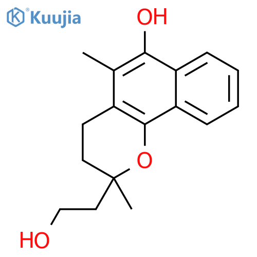 2H-Naphtho[1,2-b]pyran-2-ethanol, 3,4-dihydro-6-hydroxy-2,5-dimethyl- structure