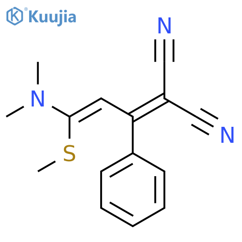 Propanedinitrile, [3-(dimethylamino)-3-(methylthio)-1-phenyl-2-propenylidene]-, (Z)- (9CI) structure
