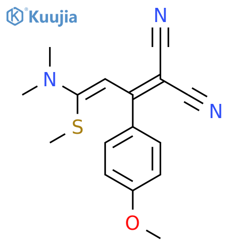 Propanedinitrile, [3-(dimethylamino)-1-(4-methoxyphenyl)-3-(methylthio)-2-propenylidene]-, (Z)- (9CI) structure