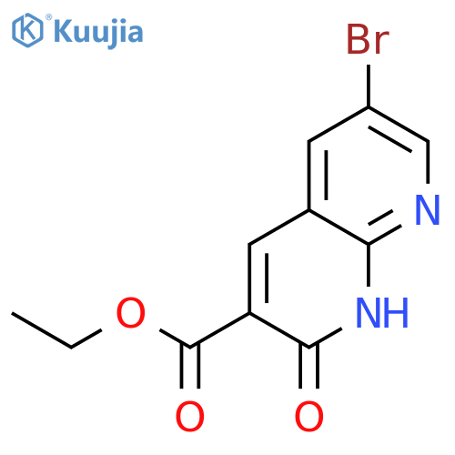 Ethyl 6-bromo-2-oxo-1,2-dihydro-1,8-naphthyridine-3-carboxylate structure