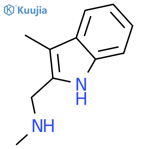 N-Methyl-1-(3-methyl-1H-indol-2-yl)methanamine structure