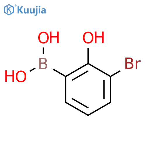 3-bromo-2-hydroxyphenyl boronic acid structure