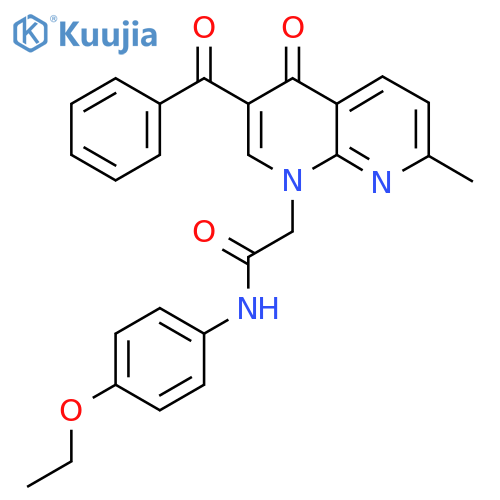 2-(3-benzoyl-7-methyl-4-oxo-1,4-dihydro-1,8-naphthyridin-1-yl)-N-(4-ethoxyphenyl)acetamide structure