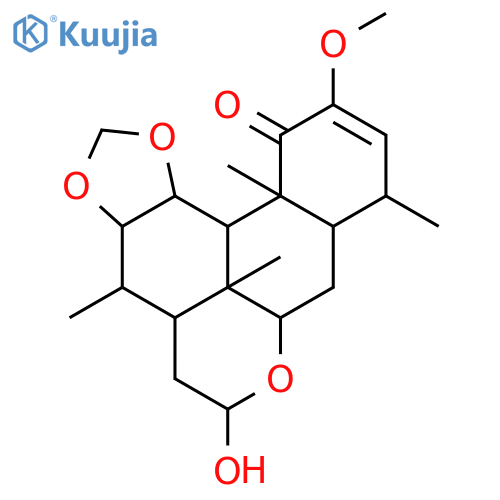 Picras-2-en-1-one,16-hydroxy-2-methoxy-11,12-[methylenebis(oxy)]-, (11a,12b)- (9CI) structure