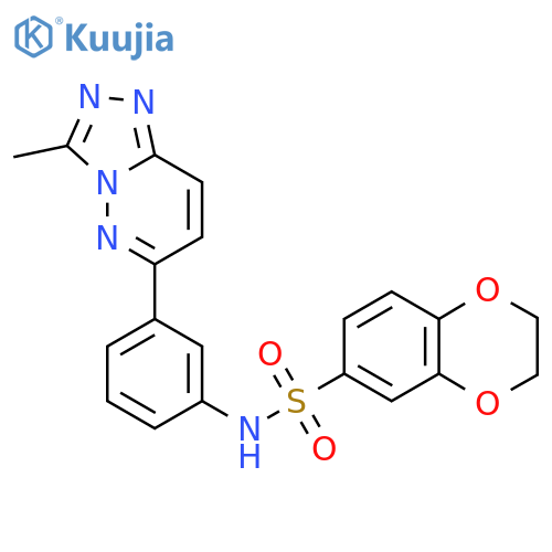 N-(3-{3-methyl-1,2,4triazolo4,3-bpyridazin-6-yl}phenyl)-2,3-dihydro-1,4-benzodioxine-6-sulfonamide structure