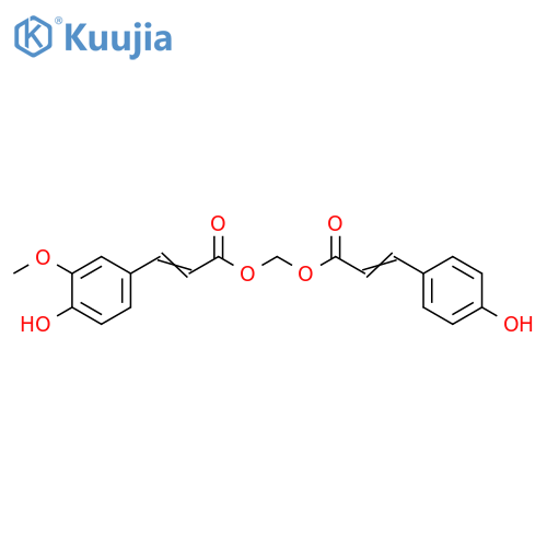 2-Propenoic acid, 3-(4-hydroxy-3-methoxyphenyl)-, [[3-(4-hydroxyphenyl)-1-oxo-2-propen-1-yl]oxy]methyl ester structure
