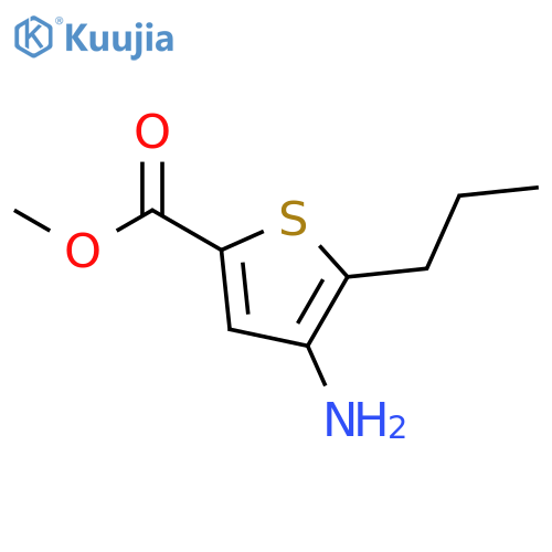 2-Thiophenecarboxylic acid, 4-amino-5-propyl-, methyl ester structure