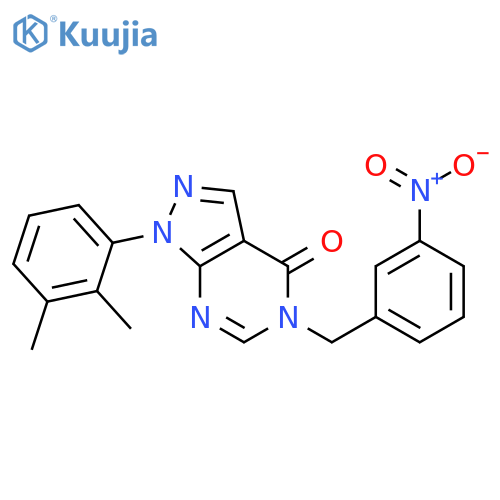 1-(2,3-dimethylphenyl)-5-(3-nitrophenyl)methyl-1H,4H,5H-pyrazolo3,4-dpyrimidin-4-one structure