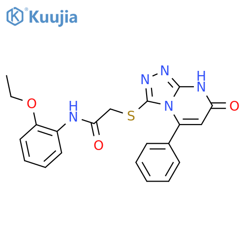 N-(2-ethoxyphenyl)-2-({7-oxo-5-phenyl-7H,8H-1,2,4triazolo4,3-apyrimidin-3-yl}sulfanyl)acetamide structure