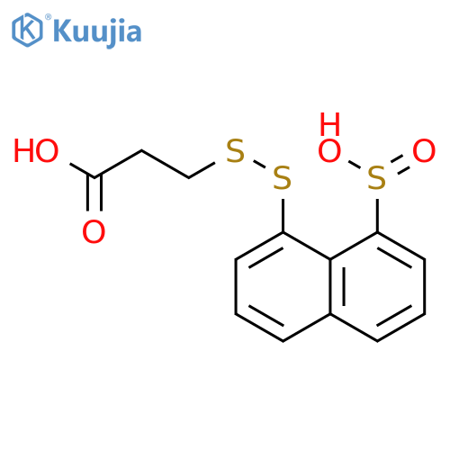 Propanoic acid, 3-[(8-sulfino-1-naphthalenyl)dithio]- structure