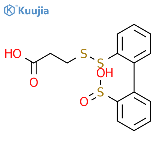 Propanoic acid, 3-[(2'-sulfino[1,1'-biphenyl]-2-yl)dithio]- structure
