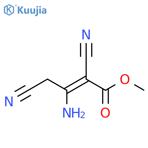 2-Butenoic acid, 3-amino-2,4-dicyano-, methyl ester, (Z)- structure