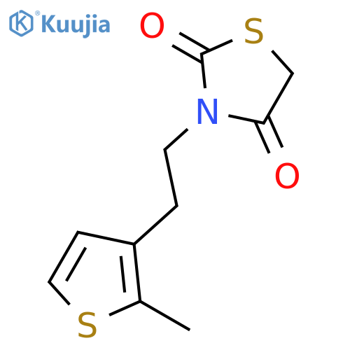 2,4-Thiazolidinedione, 3-[2-(2-methyl-3-thienyl)ethyl]- structure