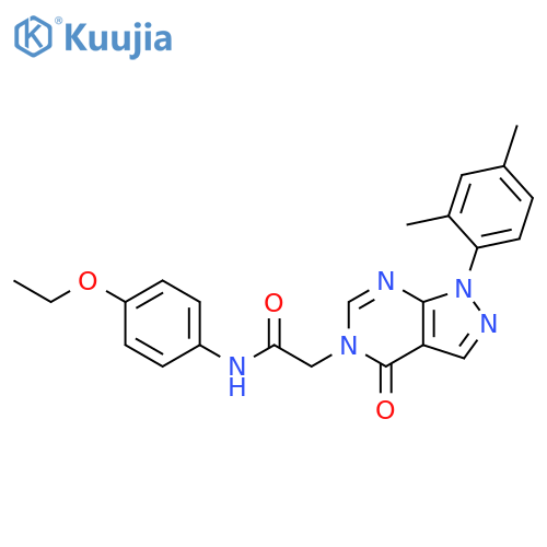 2-1-(2,4-dimethylphenyl)-4-oxo-1H,4H,5H-pyrazolo3,4-dpyrimidin-5-yl-N-(4-ethoxyphenyl)acetamide structure