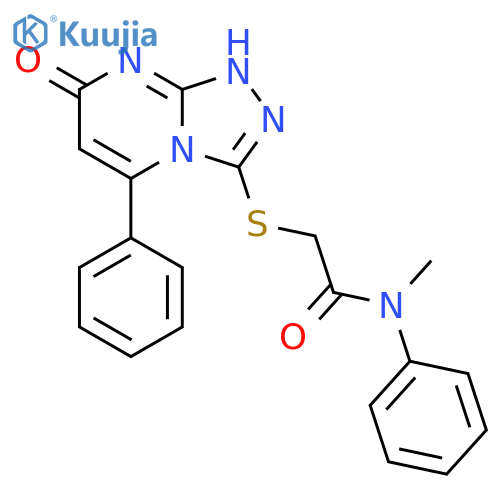 N-methyl-2-({7-oxo-5-phenyl-7H,8H-1,2,4triazolo4,3-apyrimidin-3-yl}sulfanyl)-N-phenylacetamide structure