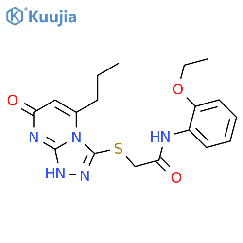 N-(2-ethoxyphenyl)-2-({7-oxo-5-propyl-7H,8H-1,2,4triazolo4,3-apyrimidin-3-yl}sulfanyl)acetamide structure