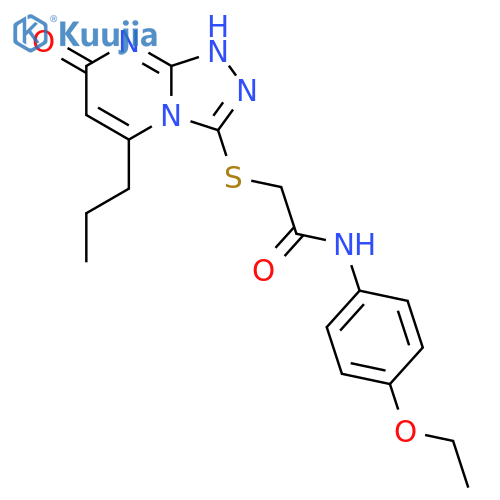 N-(4-ethoxyphenyl)-2-({7-oxo-5-propyl-7H,8H-1,2,4triazolo4,3-apyrimidin-3-yl}sulfanyl)acetamide structure