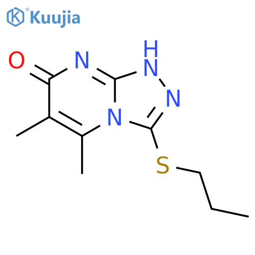 5,6-dimethyl-3-(propylsulfanyl)-7H,8H-1,2,4triazolo4,3-apyrimidin-7-one structure