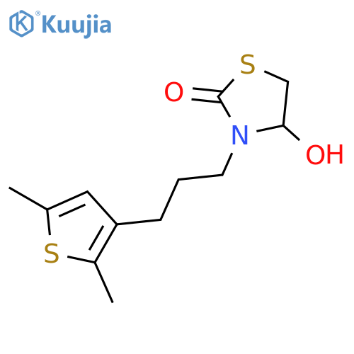 2-Thiazolidinone, 3-[3-(2,5-dimethyl-3-thienyl)propyl]-4-hydroxy- structure
