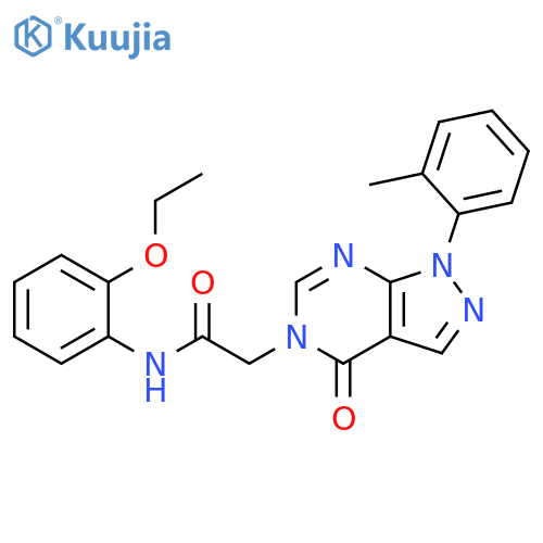 N-(2-ethoxyphenyl)-2-1-(2-methylphenyl)-4-oxo-1H,4H,5H-pyrazolo3,4-dpyrimidin-5-ylacetamide structure