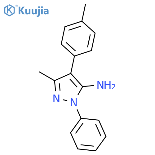 5-Methyl-2-phenyl-4-p-tolyl-2H-pyrazol-3-ylamine structure