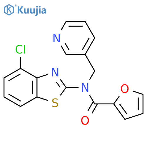 N-(4-chloro-1,3-benzothiazol-2-yl)-N-(pyridin-3-yl)methylfuran-2-carboxamide structure
