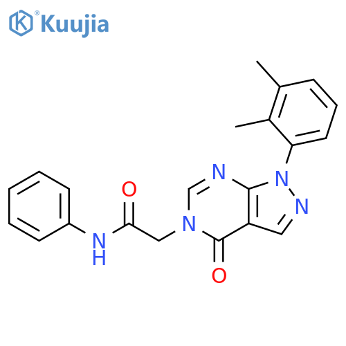 2-1-(2,3-dimethylphenyl)-4-oxo-1H,4H,5H-pyrazolo3,4-dpyrimidin-5-yl-N-phenylacetamide structure