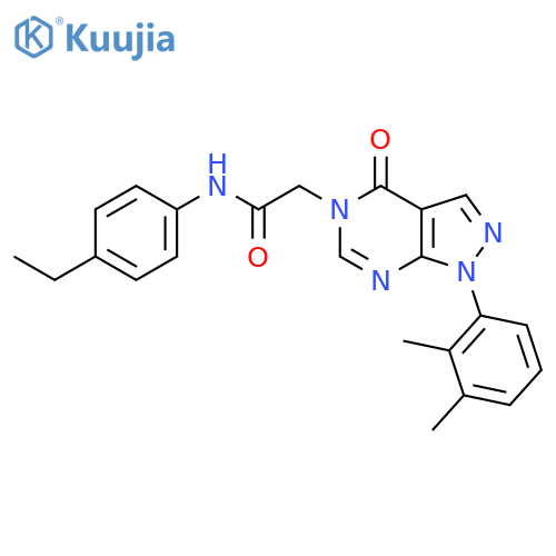 2-1-(2,3-dimethylphenyl)-4-oxo-1H,4H,5H-pyrazolo3,4-dpyrimidin-5-yl-N-(4-ethylphenyl)acetamide structure
