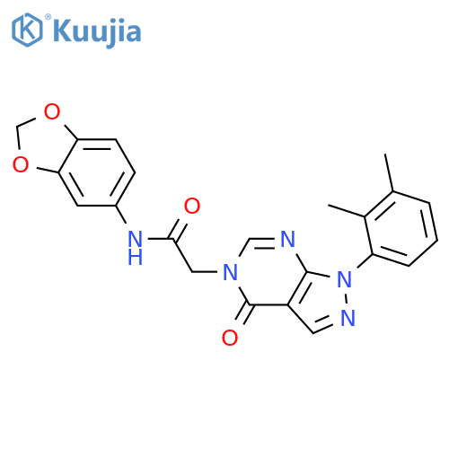 N-(2H-1,3-benzodioxol-5-yl)-2-1-(2,3-dimethylphenyl)-4-oxo-1H,4H,5H-pyrazolo3,4-dpyrimidin-5-ylacetamide structure