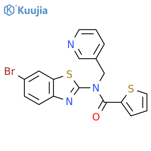 N-(6-bromo-1,3-benzothiazol-2-yl)-N-(pyridin-3-yl)methylthiophene-2-carboxamide structure