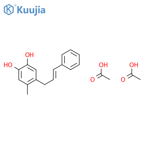 1,2-Benzenediol, 4-methyl-5-(3-phenyl-2-propenyl)-, diacetate structure