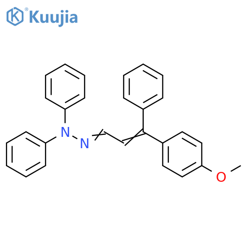 2-Propenal, 3-(4-methoxyphenyl)-3-phenyl-, diphenylhydrazone structure