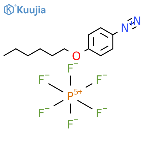 Benzenediazonium, 4-(hexyloxy)-, hexafluorophosphate(1-) (1:1) structure