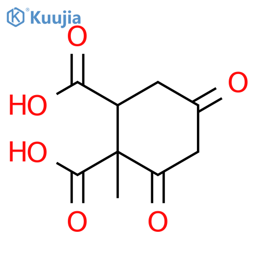 1,2-Cyclohexanedicarboxylic acid, 1-methyl-4,6-dioxo- structure