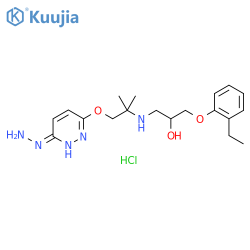 3(2H)-Pyridazinone,6-[2-[[3-(2-ethylphenoxy)-2-hydroxypropyl]amino]-2-methylpropoxy]-,hydrazone, monohydrochloride structure
