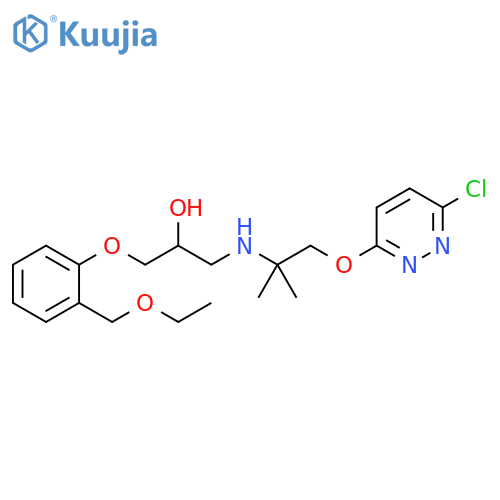 2-Propanol,1-[[2-[(6-chloro-3-pyridazinyl)oxy]-1,1-dimethylethyl]amino]-3-[2-(ethoxymethyl)phenoxy]- structure