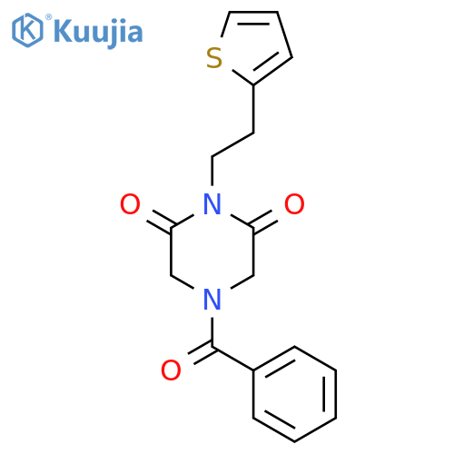 2,6-Piperazinedione, 4-benzoyl-1-[2-(2-thienyl)ethyl]- structure