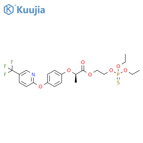 Propanoic acid, 2-[4-[[5-(trifluoromethyl)-2-pyridinyl]oxy]phenoxy]-, 2-[(diethoxyphosphinothioyl)oxy]ethyl ester, (R)- (9CI) structure