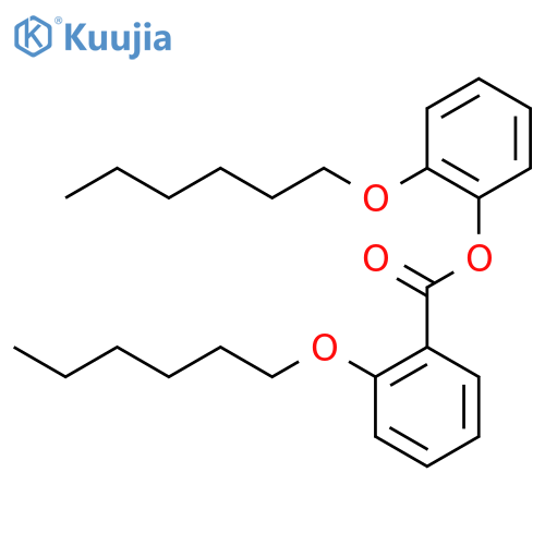 Benzoic acid, (hexyloxy)-, (hexyloxy)phenyl ester structure