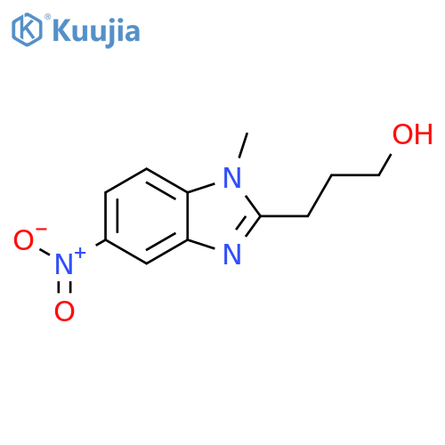 1-Methyl-5-nitro-1H-benzimidazole-2-propanol structure