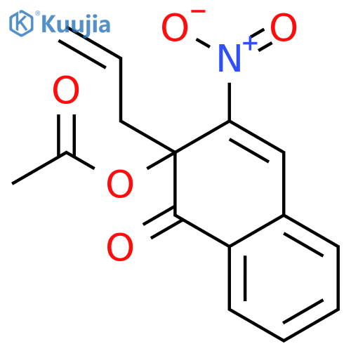 1(2H)-Naphthalenone, 2-(acetyloxy)-3-nitro-2-(2-propenyl)- structure