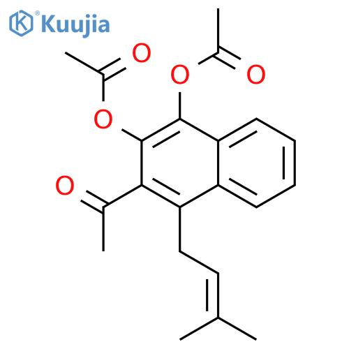 Ethanone, 1-[3,4-bis(acetyloxy)-1-(3-methyl-2-butenyl)-2-naphthalenyl]- structure