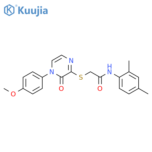 N-(2,4-dimethylphenyl)-2-{4-(4-methoxyphenyl)-3-oxo-3,4-dihydropyrazin-2-ylsulfanyl}acetamide structure