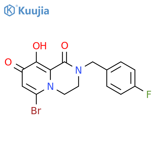6-Bromo-2-(4-fluorobenzyl)-9-hydroxy-3,4-dihydro-1H-pyrido[1,2-a]pyrazine-1,8(2H)-dione structure