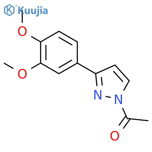 1H-Pyrazole, 1-acetyl-3-(3,4-dimethoxyphenyl)- structure