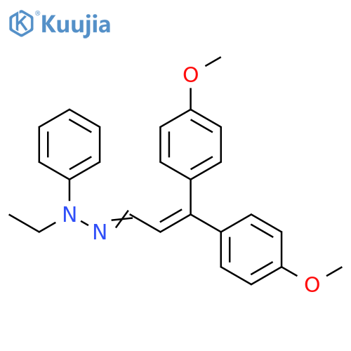 2-Propenal, 3,3-bis(4-methoxyphenyl)-, ethylphenylhydrazone structure